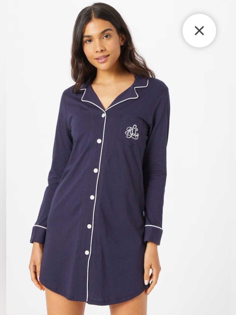 LAUREN Ralph Lauren Navy Blue Woman’s Sleep Shirt Size XL